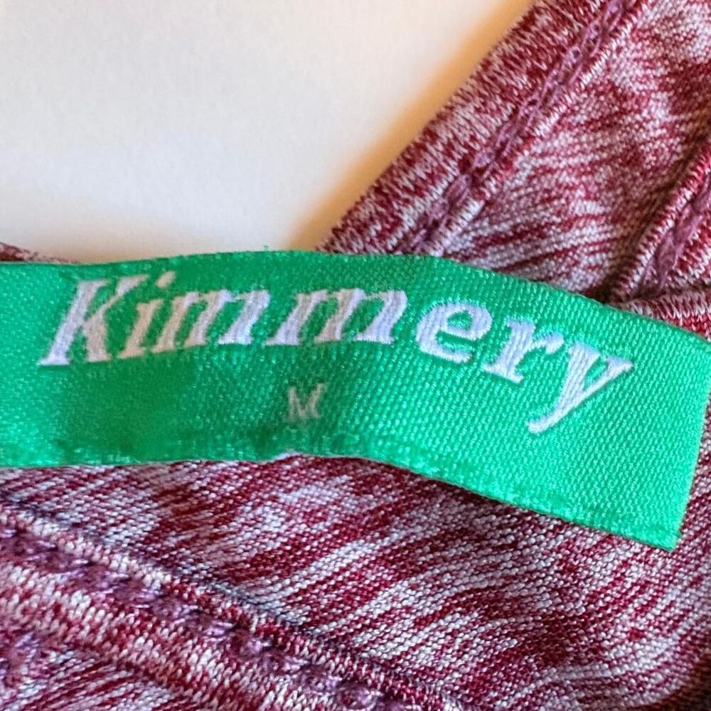 🎭 3/$20 Kimmery Burgundy Marled Active Top Cross Back Athleisure M - Picture 4 of 10
